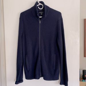Men’s zip up sweater.